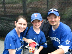 Nikki, Evan and Todd at baseball