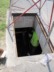 View down inside manhole