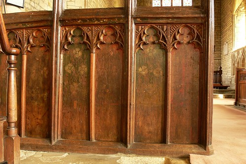Painted screen, St Andrew - Lyddington