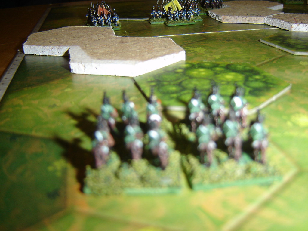 French hussars await Portuguese advance