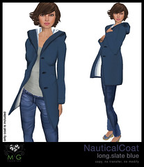 [MG fashion] NauticalCoat.long.slateblue