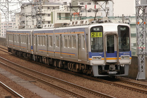Nankai2000series(Nankai Main line) in Imamiyaebisu,Osaka,Osaka,Japan 2009/5/4