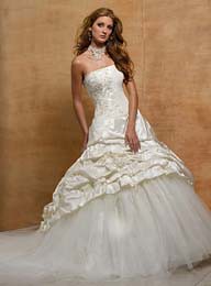 A-Line Strapless Wedding Dress