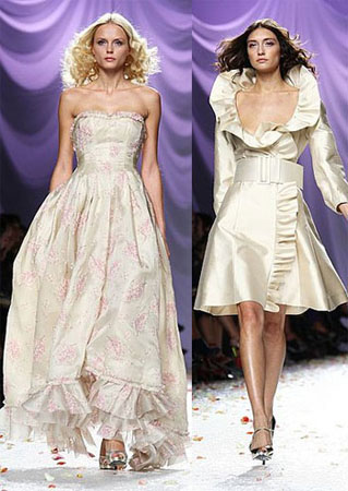 Valentin Yudashkin came out with different variations of the wedding dress