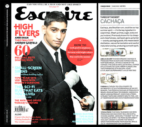 Abelha Cachaca in Esquire, July 2009