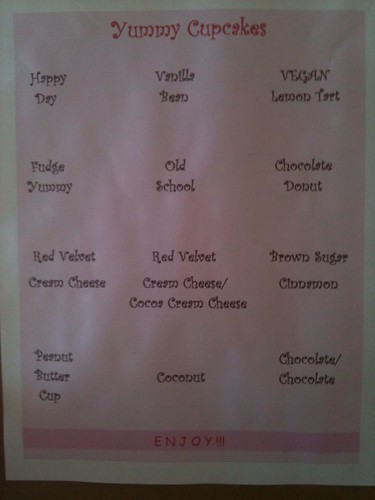 Yummy Cupcakes flavors