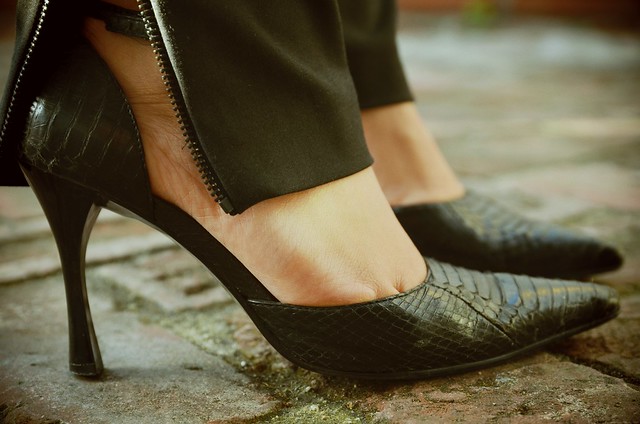 Snakeskin heels