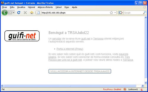 Guifi.net Hotspot a Terrassa 