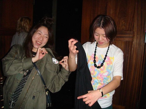 Kumi & Yuriko at QOS Party reception