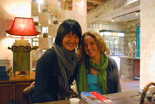 me and k at the jiufen teahouse