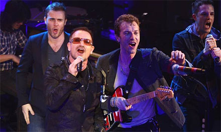 Bono y Chris Martin