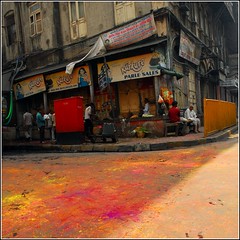 Holi colours the city