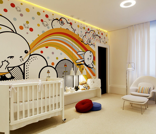 baby room wallpaper. Cute-aby-room-with-bunnies-on