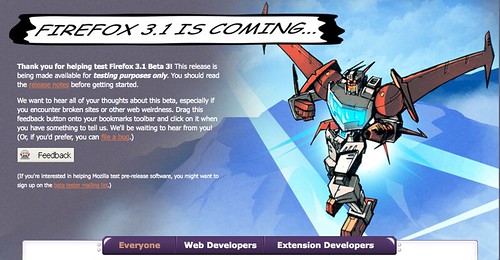Firefox 3.1 is coming!