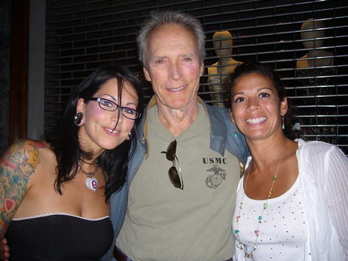 Pixie Acia poses with Clint Eastwood in Vegas