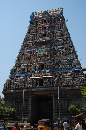 colourful south indian temple