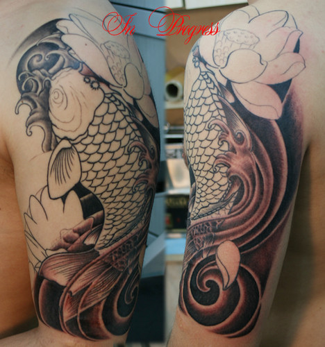 DRAGON TATTOO STUDIO AND SUPPLY (131) · japanise koi fish tattoo 