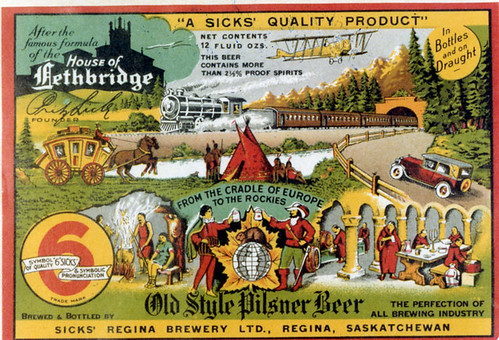 Beer Bottle Label From The Sick Brewery
