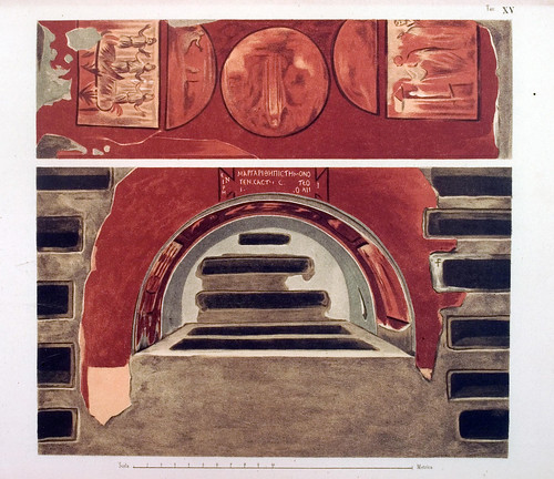 018- Arcosolio pintado sobre fondo rojo-La Roma sotterranea cristiana - © Universitätsbibliothek Heidelberg