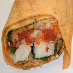 Jamba Juice - Asian Style Chicken Wrap, closeup