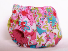  Small Flowered PUL Fly Baby Designs Pocket Diaper