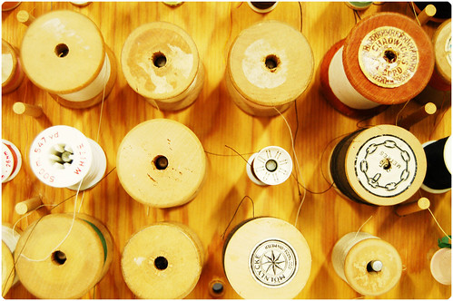 Wood spools (Copyright Hanna Andersson)