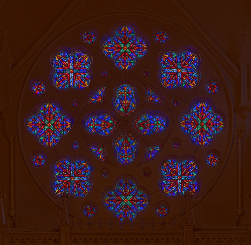 Saint Francis Xavier (College) Church, at Saint Louis University, in Saint Louis, Missouri, USA - rose window
