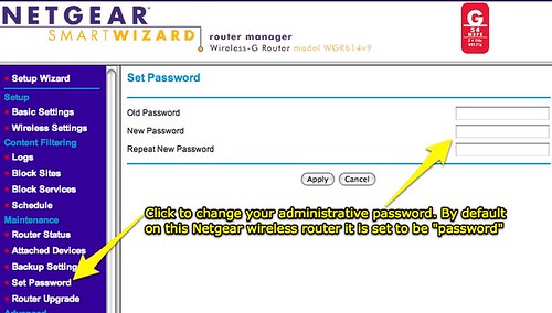 NETGEAR Router - Change admin password