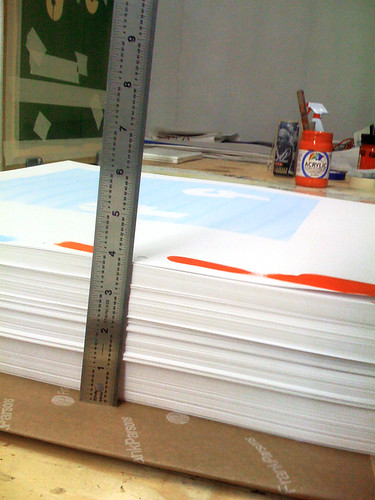 This is what 4 inches of posters looks like on press.