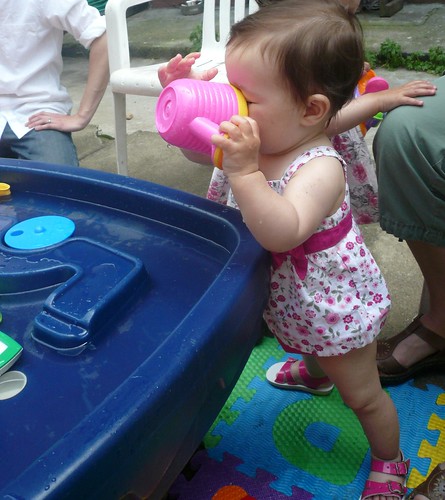 Drinking from the watering can