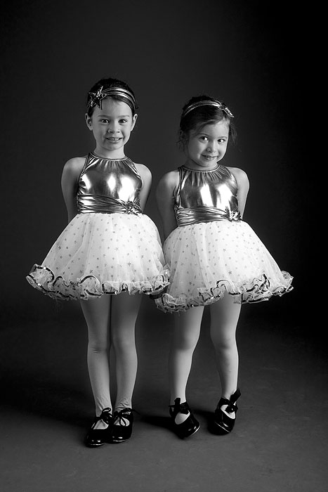dancers in black and white