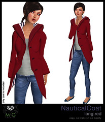 [MG fashion] NauticalCoat.long.red