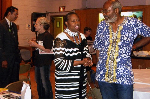Abayomi Azikiwe, editor of the Pan-African News Wire, interviewing former Congresswoman Cynthia McKinney at the International Institute in Detroit during the summer of 2008. McKinney was on a campaign presidential stop for  the Green Party. by Pan-African News Wire File Photos