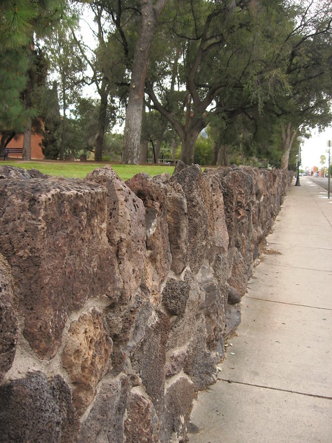 Rock Wall Surrounding University of Arizona Campus by Ken Lund