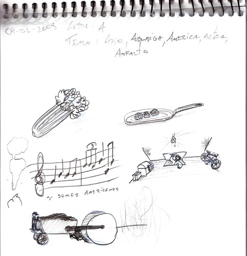 Mi memoria en dibujos 21 (A, Apio, Albondiga, America, Azotea, Asfalto)