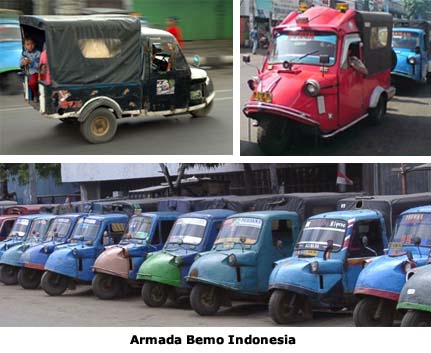 Bemo, Daihatsu Midget, Midget, Angkutan Umum, Becak Motor