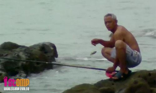 Man fishing illegally at Labrador beach