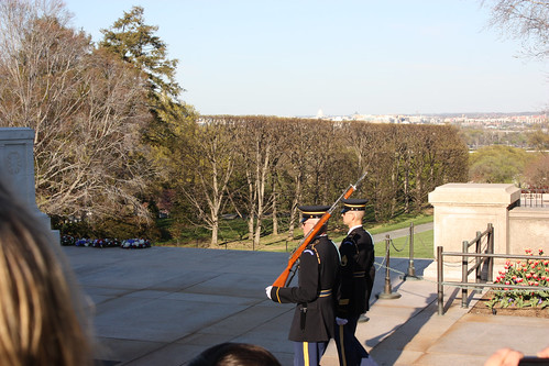 Changing of the guard at the Tomb of the Unknown soldier