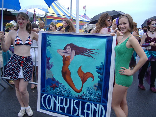 Brooklyn bombshells banner at Mermaid Parade