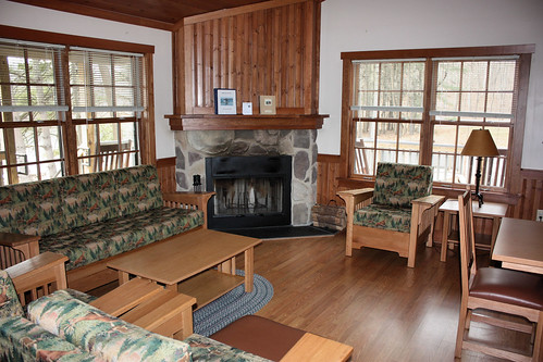 Family room at cabin 13 Claytor Lake State Park