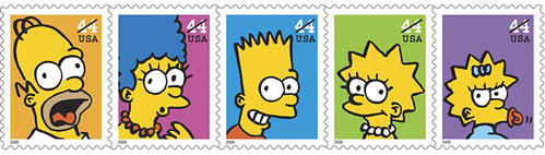estampillas postales Los Simpson