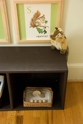 finn's room :: infant "work" shelf with montessori toys