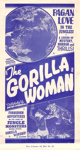 GORILLA WOMAN pressbook detail