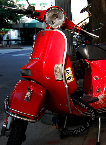 little red scooter