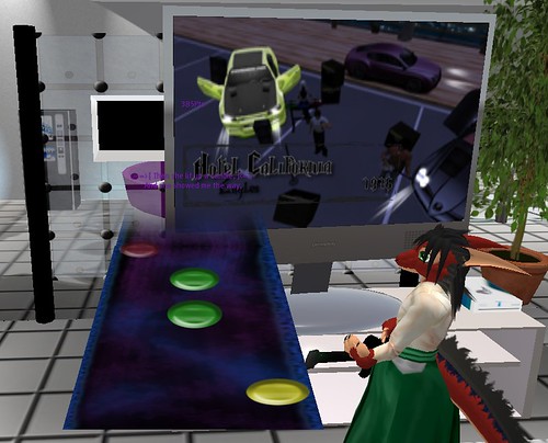 My avatar playing "Guitar Virtuouso" in Second Life