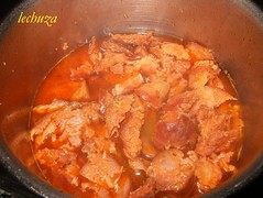 Filloas rell.cocido-chorizo salsa