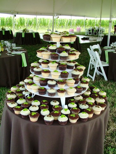 Cupcake tower by My Little Cupcake in Long Island