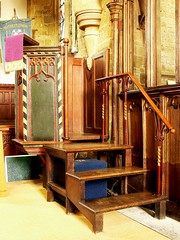 Perpendicular style pulpit. All Saints - Middleton Cheney
