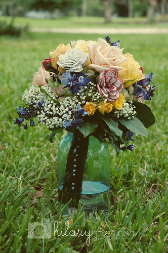 bouquet in a mason jar :)