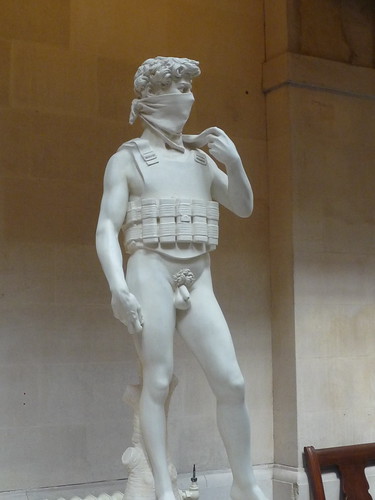 Michelangelo's David (suicide bomber) by Banksy